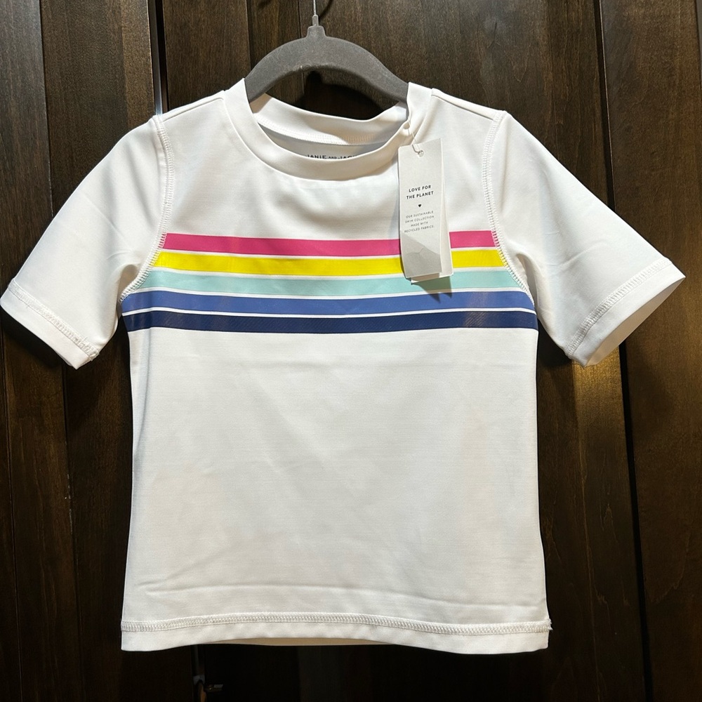 Janie and Jack Colorful Striped Kids Rashguard